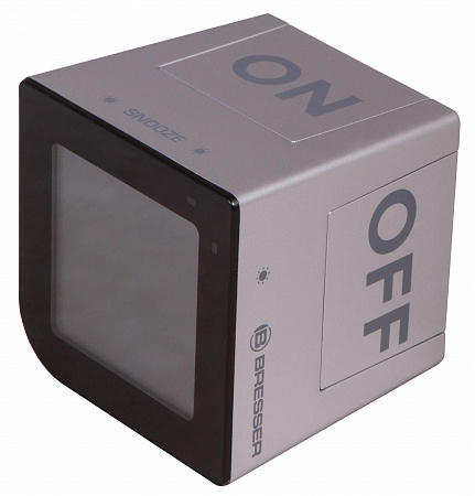 Часы настольные Bresser FlipMe Alarm Clock, серебристые Часы настольные Bresser FlipMe Alarm Clock, серебристые