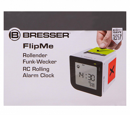 Часы настольные Bresser FlipMe Alarm Clock, серебристые Часы настольные Bresser FlipMe Alarm Clock, серебристые