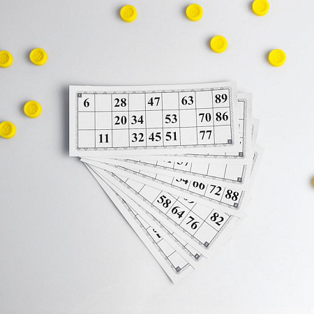 Русское лото "Время игры", 24 карточки, карточка 17.2 х 7.5 см, жёлтые фишки