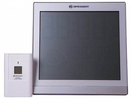 Метеостанция (настенные часы) Bresser TemeoTrend JC LCD с радиоуправлением, серебристая Метеостанция (настенные часы) Bresser TemeoTrend JC LCD с радиоуправлением, серебристая