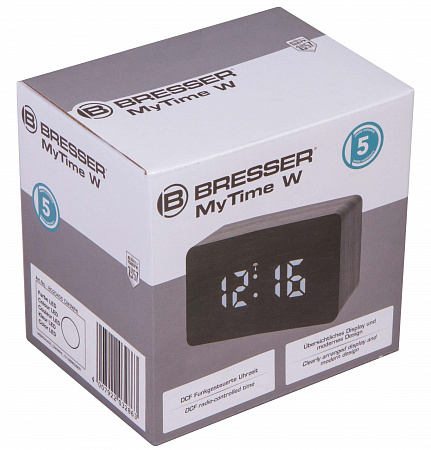 Часы настольные Bresser MyTime W Color LED, черные Часы настольные Bresser MyTime W Color LED, черные