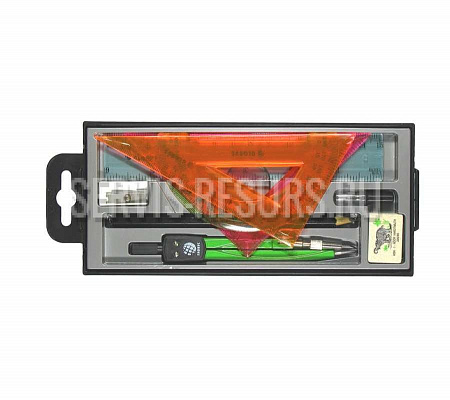 Набор чертежный 9 предметов НЧК-9 Набор чертежный 9 предметов НЧК-9