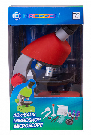 Микроскоп Bresser Junior 40x-640x, красный Микроскоп Bresser Junior 40x-640x, красный