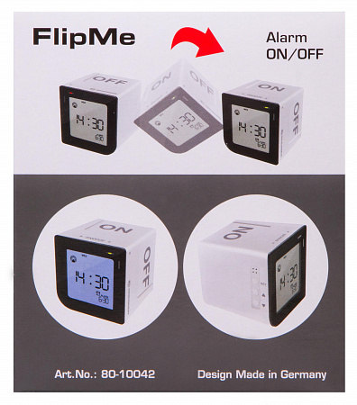 Часы настольные Bresser FlipMe Alarm Clock, серебристые Часы настольные Bresser FlipMe Alarm Clock, серебристые
