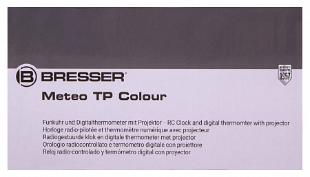 Метеостанция проекционная Bresser с цветным дисплеем, черная