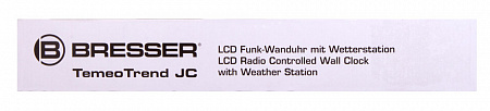 Метеостанция (настенные часы) Bresser TemeoTrend JC LCD с радиоуправлением, серебристая Метеостанция (настенные часы) Bresser TemeoTrend JC LCD с радиоуправлением, серебристая